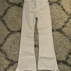 American Eagle Outfitters Women's Cream Flare Jeans